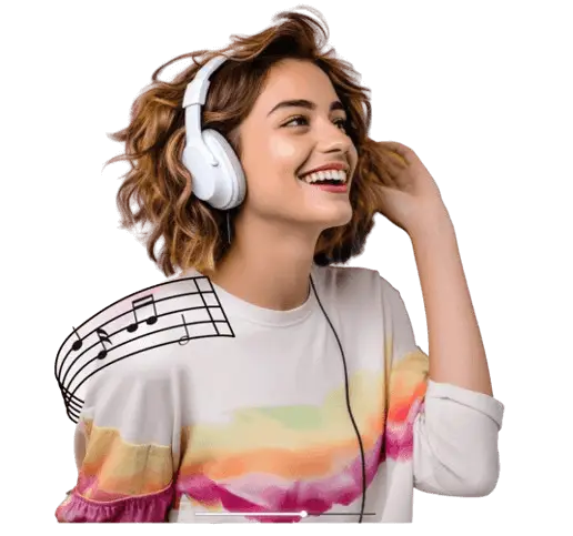Mulher Ouvindo Música